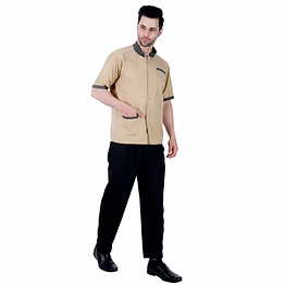 unifab housekeeping uniform manufacturer | housekeeping shirt beige for bulk b2b supply