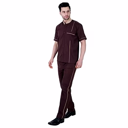 unifab housekeeping uniform manufacturer | housekeeping shirt brown for bulk b2b supply