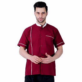 unifab housekeeping uniform manufacturer | housekeeping shirt maroon for bulk b2b supply