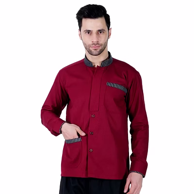 unifab housekeeping uniform manufacturer | housekeeping shirt maroon for bulk b2b supply
