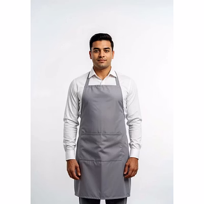 unifab bib apron manufacturer | bib apron grey free size unisex (pack of 5 pcs) for bulk b2b supply