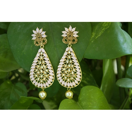 Baby Pink Jewel Earrings-HOA_555