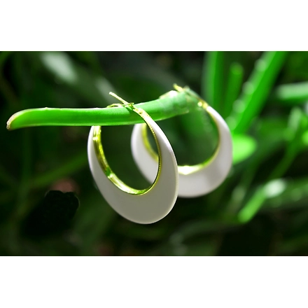 Half Moon White Hoops-1