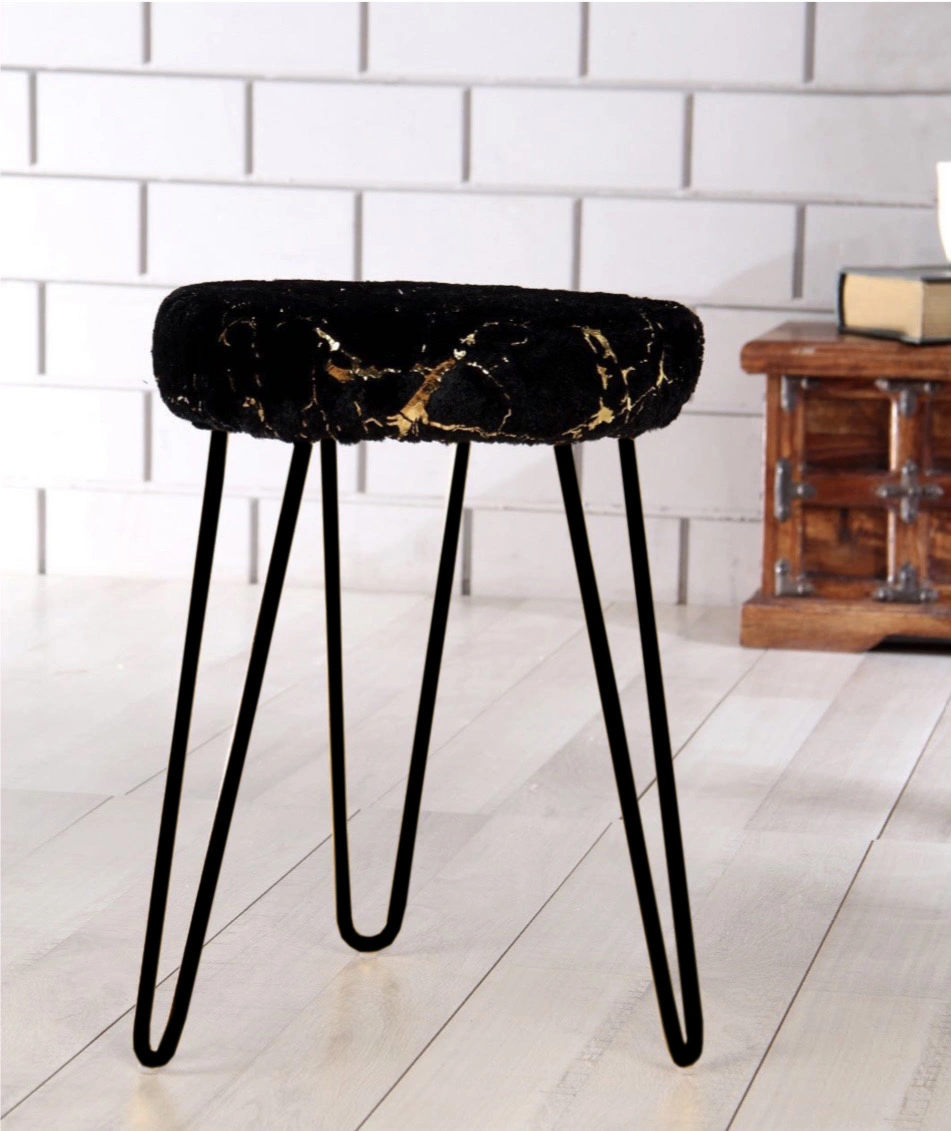 Soft Black Metal Stool-SoftBlackStool