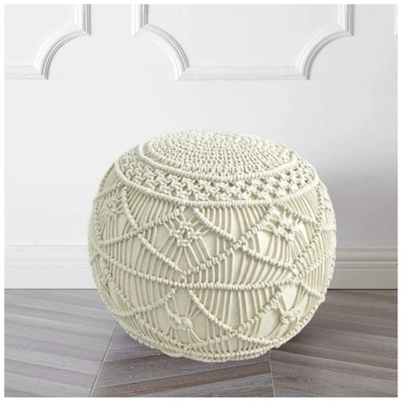 Round Ottoman Pouf for Living Room-2