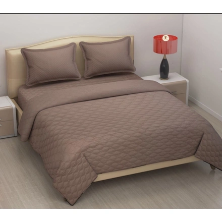 Beige Premium Luxury Bed Cover-HOA1717188