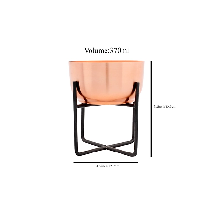 Copper Bowl Desk Planter- 2 Piece-3