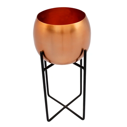 Copper Round Table Metal Planter pots for Living Room-2