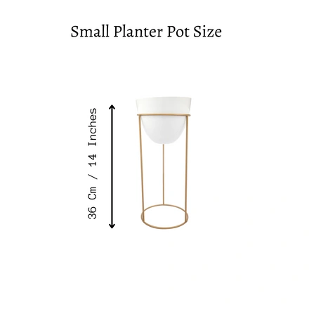 White Gold Set of 3 Mini Planter-3