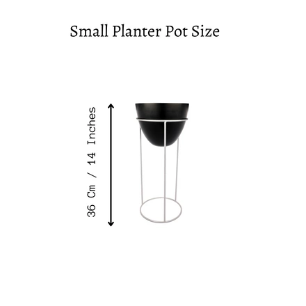 Black Silver Set of 3 Planters- Small-2