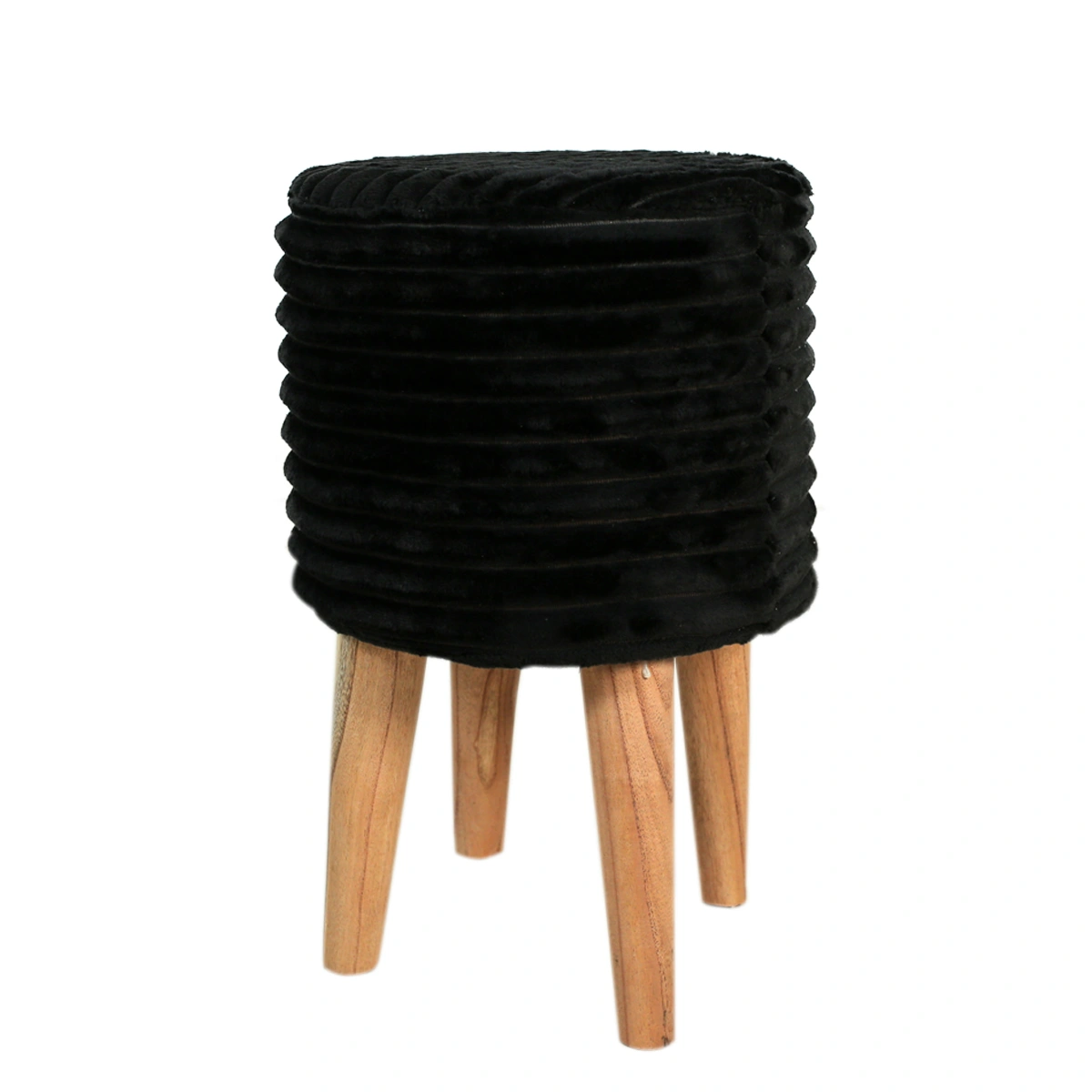 Black Wooden Foot Resting stool-BlackWoodenStoolSmall