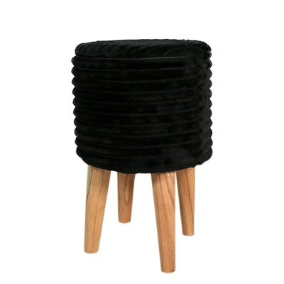 Black Wooden Foot Resting stool
