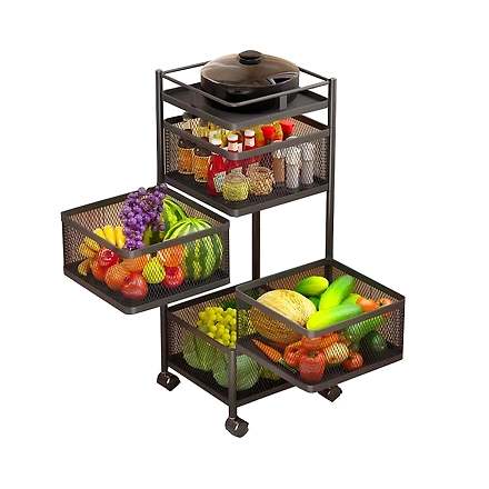 Multi Layer Storage Organising Trolley-3