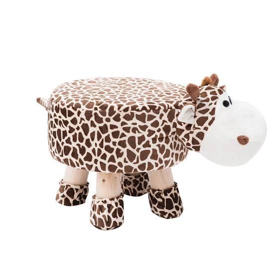 Giraffe Animal Shaped Ottoman for Kids-GiraffeOttoman