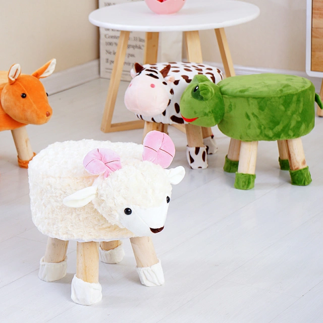 Sheep Animal Shaped Ottoman for Kids-SheepOttoman