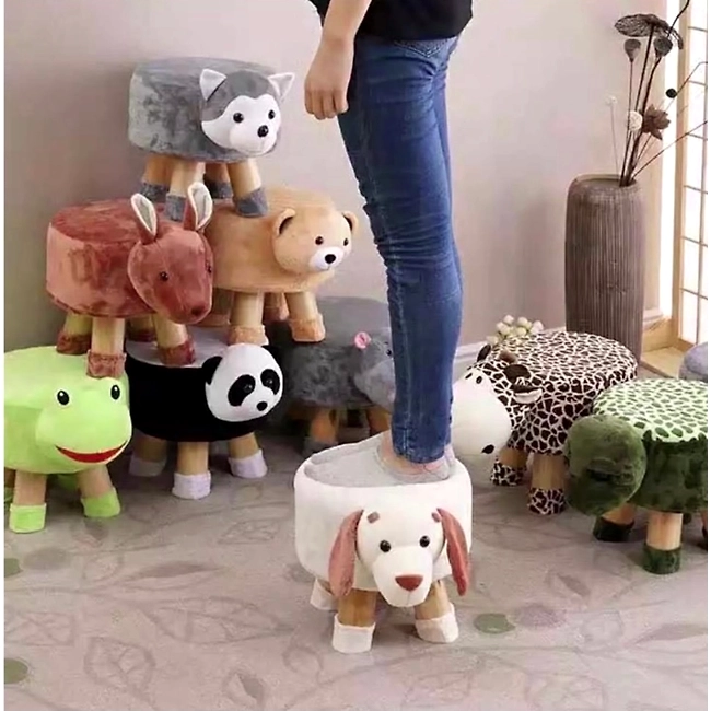 Dog Animal Shaped Ottoman for Kids HOA