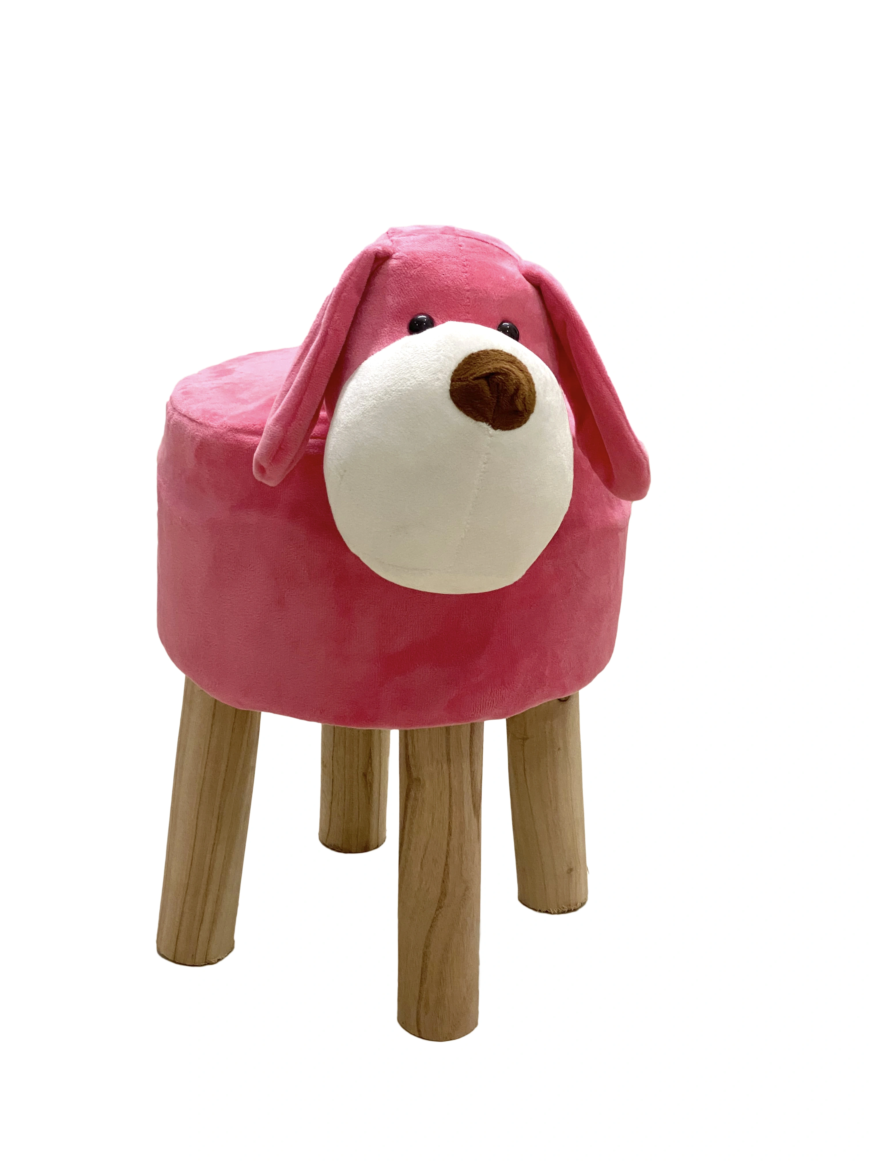 Pink Animal Shaped Ottoman for Kids-PinkAnimalOttoman