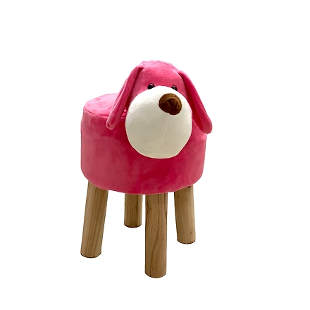 Pink Animal Shaped Ottoman for Kids-PinkAnimalOttoman