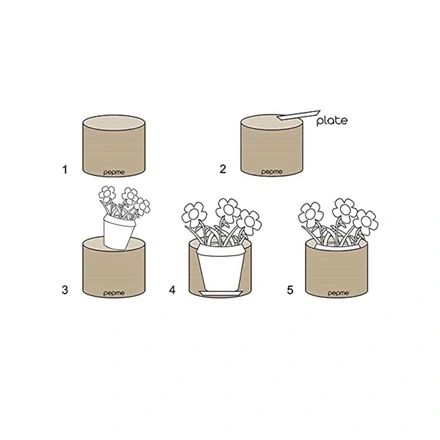 Jute Planter Pots/Storage- Tan-3