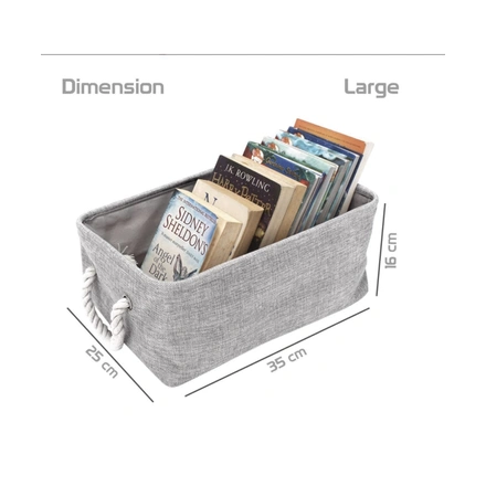 Multipurpose Basket Storage (Pack of 2) for Living Room, Bedroom, Office-2