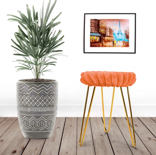 Orange Rapid Fur Stool-OrangeRapidFurStool