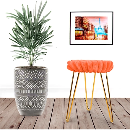 Orange Rapid Fur Stool-OrangeRapidFurStool