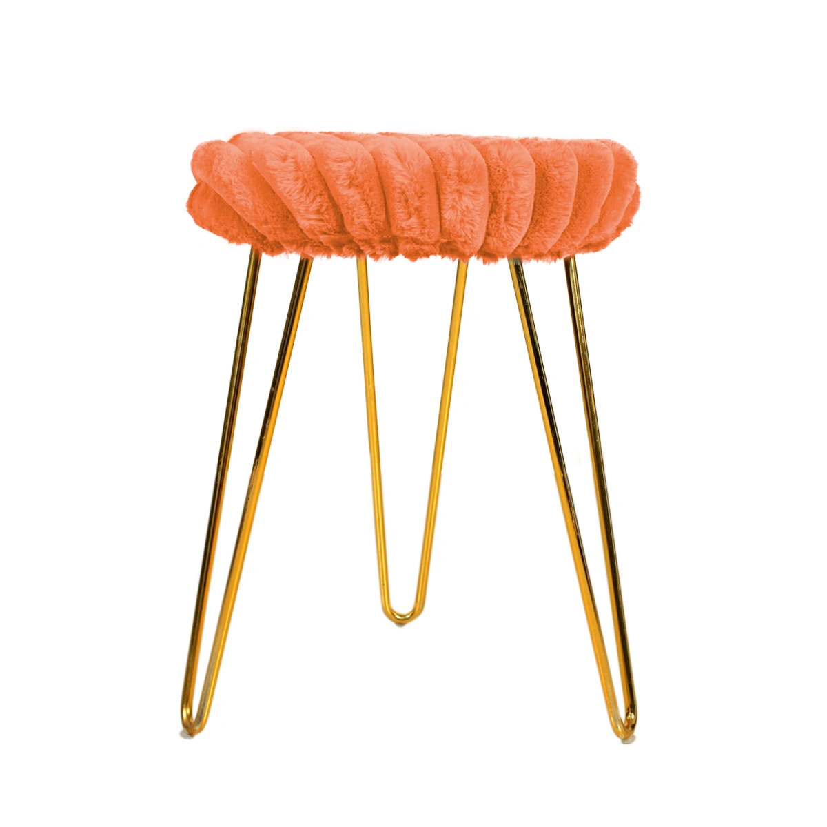 Orange Rapid Fur Stool-1