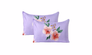 Lilac Glacé Cotton Double Bedsheet