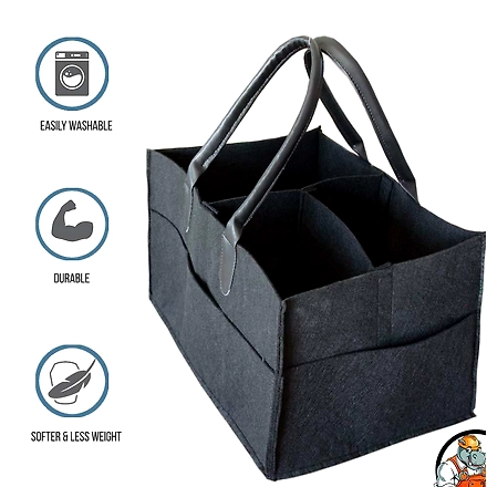 Caddy Organiser/ Storage Bag- Black-3