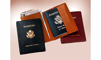 Customized Leather Travel Passport Case