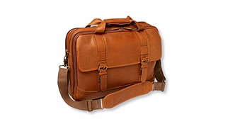 Customized Official Business Style Brown Laptop Leather Briefcase Bag for Men's