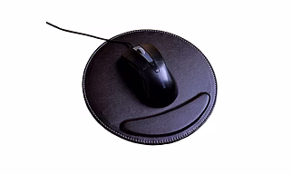 Computer Leather Mouse Pad With Wrist Support Rest