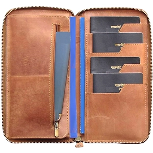 Travel Wallet and Family Passport Holder with RFID Blocking-Document Organizer Case