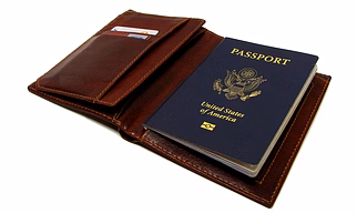 RFID Blocking Leather Passport Holder Wallet Cover Case