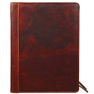 Genuine Leather Conference Folders with Zip Closure