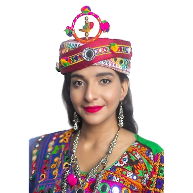 S H A H I T A J Cotton Kathiyawadi Navratri or Gujarati Safa Pagdi Turban Multi-Colored for Kids and Adults (RT421)-ST44_21
