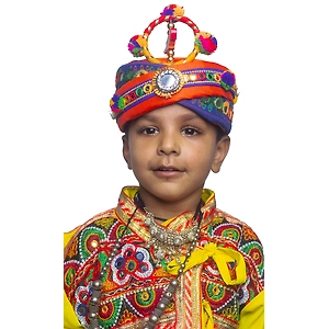 S H A H I T A J Cotton Kathiyawadi Navratri or Gujarati Safa Pagdi Turban Multi-Colored for Kids and Adults (RT424)