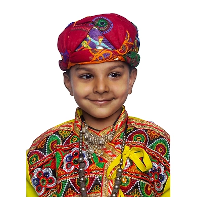 S H A H I T A J Cotton Kathiyawadi Navratri or Gujarati Safa Pagdi Turban Multi-Colored for Kids and Adults (RT428)-ST51_22