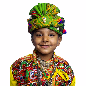 S H A H I T A J Cotton Kathiyawadi Navratri or Gujarati Safa Pagdi Turban Multi-Colored for Kids and Adults (RT431)