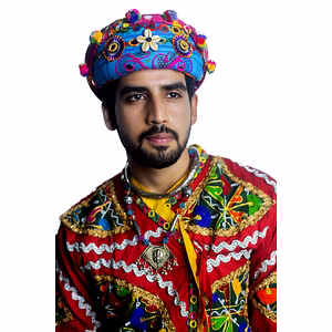 S H A H I T A J Cotton Kathiyawadi Navratri or Gujarati Safa Pagdi Turban Multi-Colored for Kids and Adults (RT432)