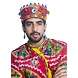S H A H I T A J Satin Kathiyawadi Navratri or Gujarati Safa Pagdi Turban Multi-Colored for Kids and Adults (RT435)-18-3-sm