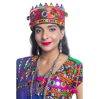 S H A H I T A J Satin Kathiyawadi Navratri or Gujarati Safa Pagdi Turban Multi-Colored for Kids and Adults (RT435)