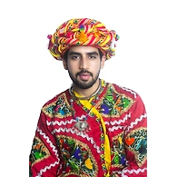 S H A H I T A J Cotton Kathiyawadi Navratri or Gujarati Safa Pagdi Turban Multi-Colored for Kids and Adults (RT439)