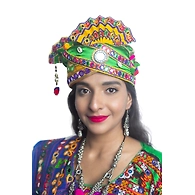 S H A H I T A J Cotton Kathiyawadi Navratri or Gujarati Safa Pagdi Turban Multi-Colored for Kids and Adults (RT440)
