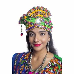 S H A H I T A J Cotton Kathiyawadi Navratri or Gujarati Safa Pagdi Turban Multi-Colored for Kids and Adults (RT440)