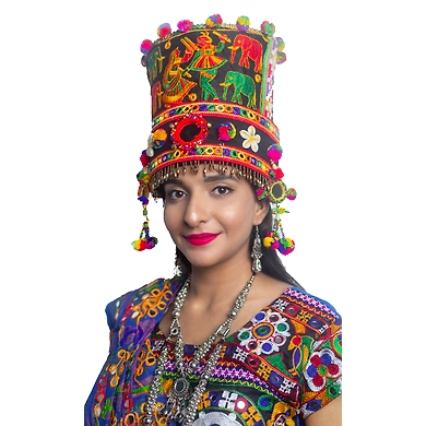 S H A H I T A J Cotton Kathiyawadi Navratri or Gujarati Safa Pagdi Turban Multi-Colored for Kids and Adults (RT30)-18-3