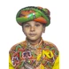 S H A H I T A J Cotton LED Kathiyawadi Navratri or Gujarati Safa Pagdi Turban Multi-Colored for Kids and Adults (RT33)-ST74_21andHalf-sm