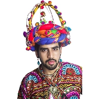 S H A H I T A J Cotton Kathiyawadi Navratri or Gujarati Safa Pagdi Turban Multi-Colored for Kids and Adults (RT34)