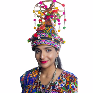 S H A H I T A J Cotton Kathiyawadi Navratri or Gujarati Safa Pagdi Turban Multi-Colored for Kids and Adults (RT36)