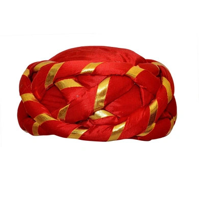 S H A H I T A J Traditional Rajasthani Faux Silk Adjustable Vantma or Barmeri Pagdi Safa or Turban Multi-Colored for Kids and Adults (RT08)-ST86_18andHalf